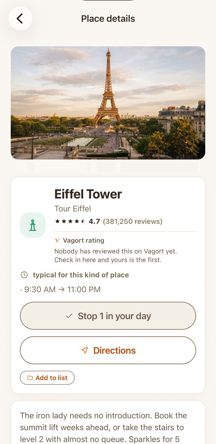 A place in Vagort with its photos, hours and reviews